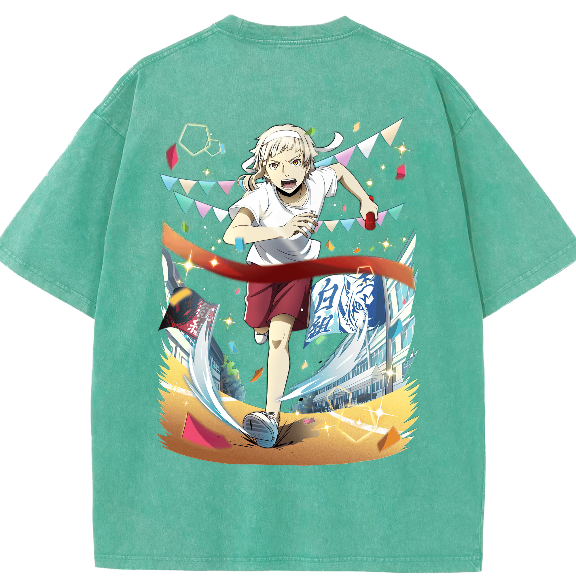（画像用） 文豪ストレイドッグス Bungo Stray Dogs 綿100% ヴィンテージ風 半袖Tシャツ（背面プリント）